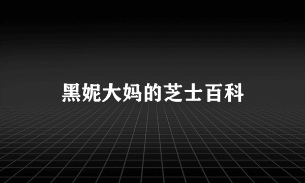 黑妮大妈的芝士百科