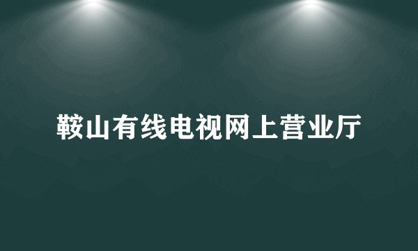 鞍山有线电视网上营业厅
