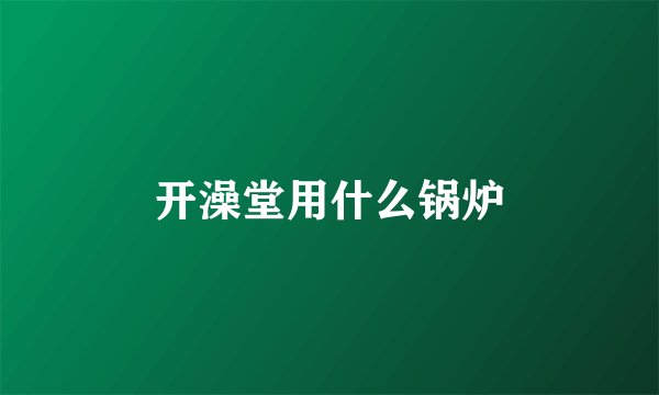 开澡堂用什么锅炉