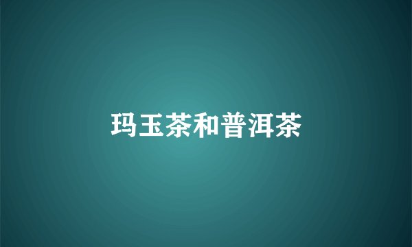 玛玉茶和普洱茶