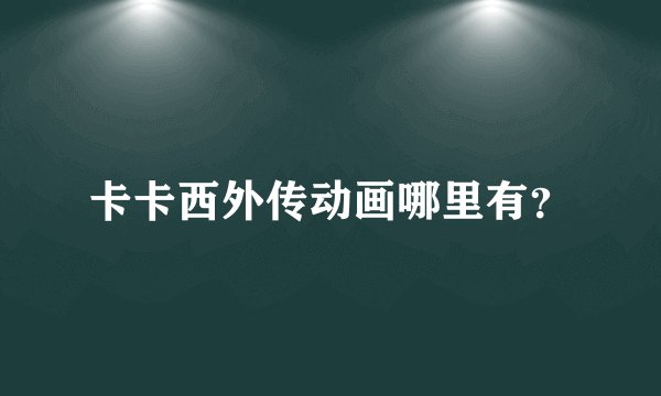 卡卡西外传动画哪里有？
