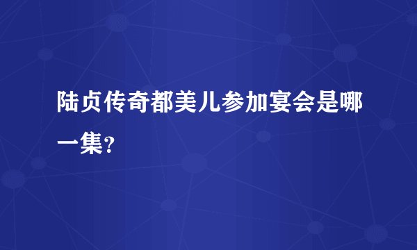 陆贞传奇都美儿参加宴会是哪一集？
