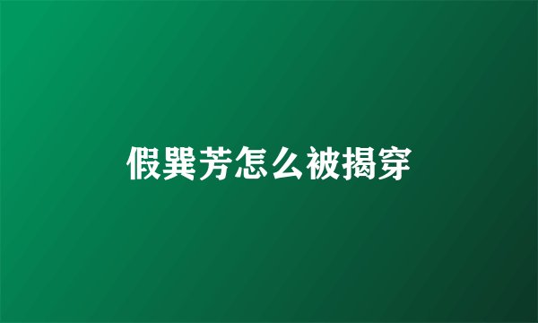 假巽芳怎么被揭穿