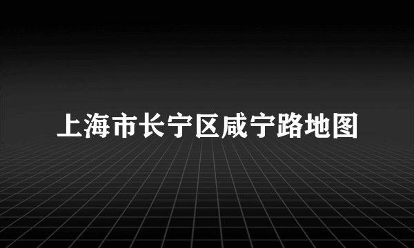 上海市长宁区咸宁路地图