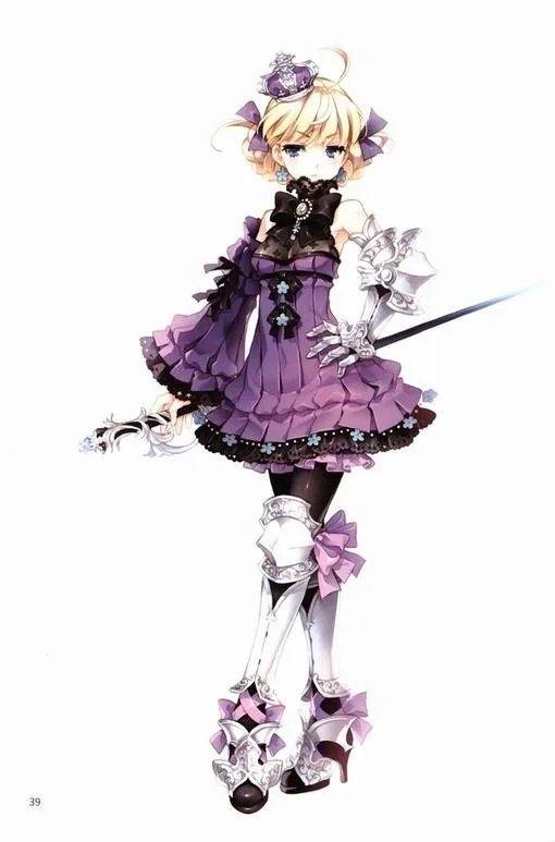 纯色背景，可爱的卡通女生，是全身的，蛮可爱的那种，是什么图片？