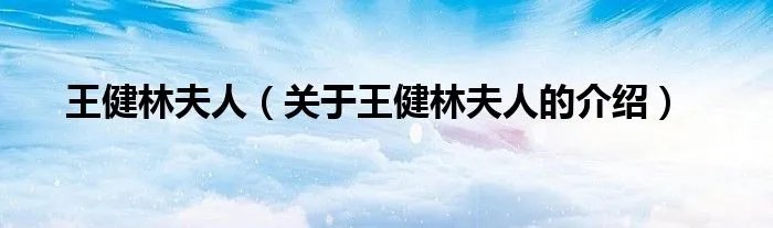 王健林夫人(关于王健林夫人的介绍)
