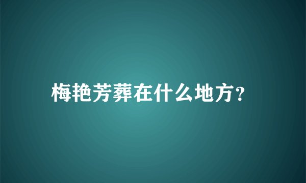 梅艳芳葬在什么地方？