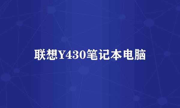 联想Y430笔记本电脑