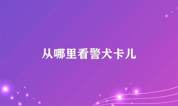 从哪里看警犬卡儿