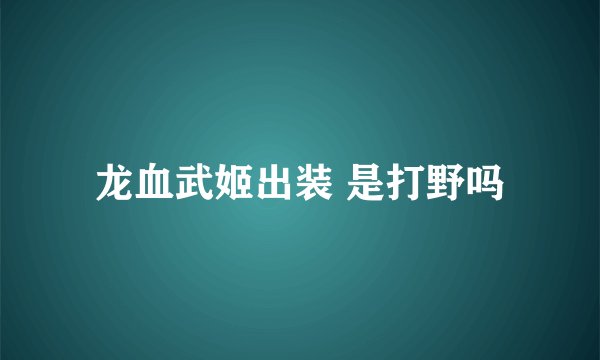 龙血武姬出装 是打野吗