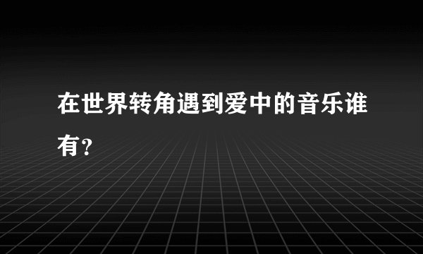 在世界转角遇到爱中的音乐谁有？