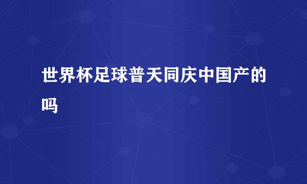 世界杯足球普天同庆中国产的吗
