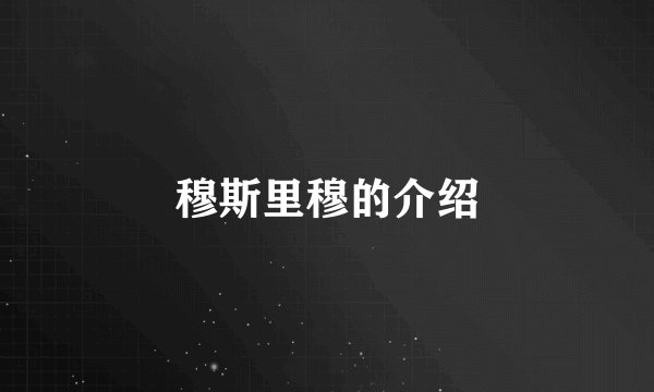 穆斯里穆的介绍