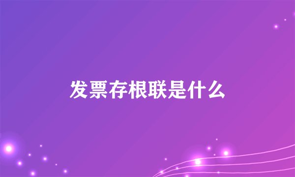 发票存根联是什么