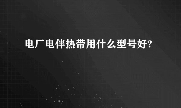 电厂电伴热带用什么型号好?