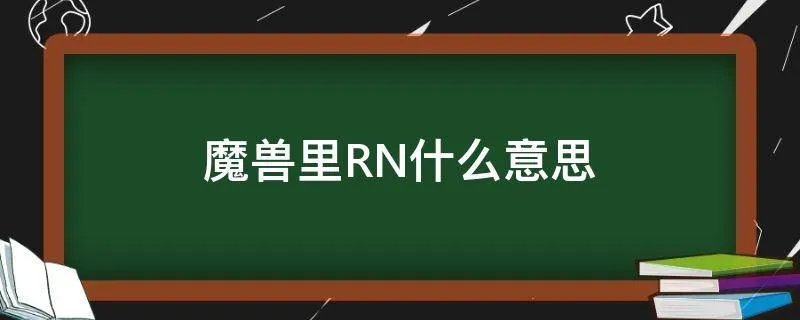 魔兽里RN什么意思