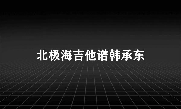 北极海吉他谱韩承东