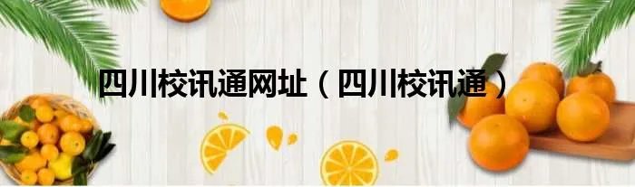 四川校讯通网址（四川校讯通）