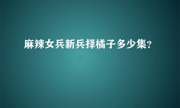 麻辣女兵新兵择橘子多少集？