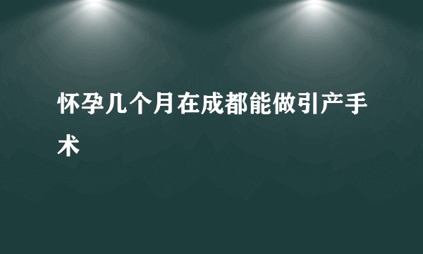 怀孕几个月在成都能做引产手术