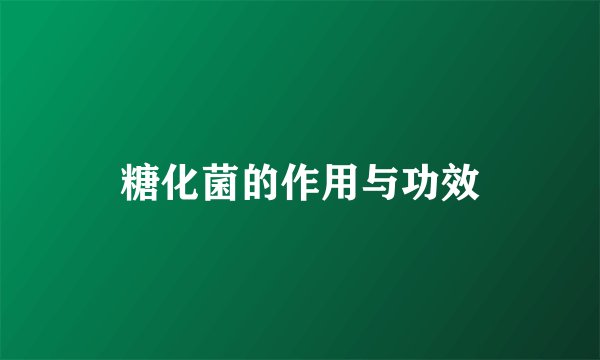糖化菌的作用与功效