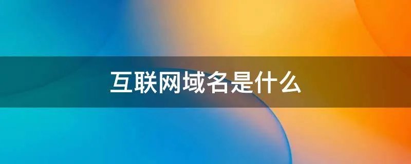 互联网域名是什么