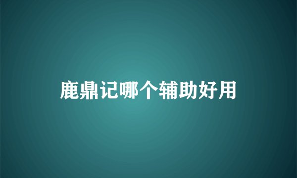 鹿鼎记哪个辅助好用