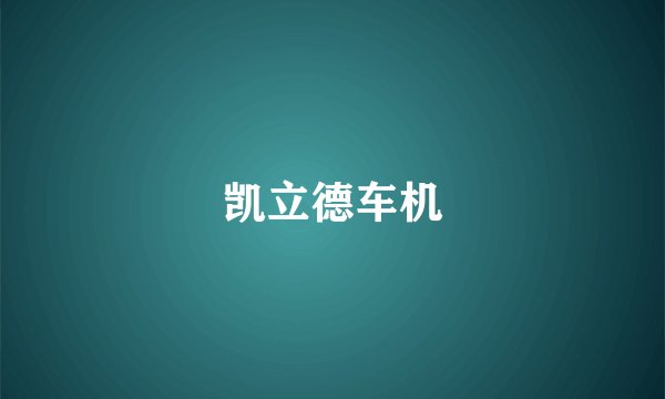 凯立德车机